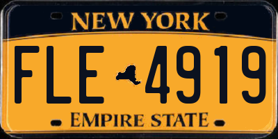 NY license plate FLE4919