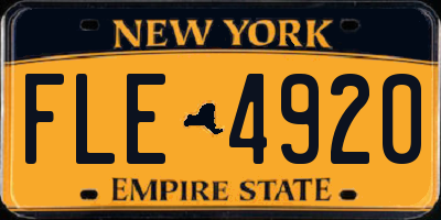 NY license plate FLE4920