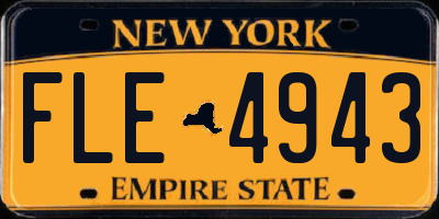 NY license plate FLE4943