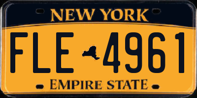 NY license plate FLE4961