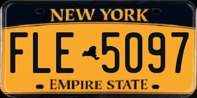 NY license plate FLE5097