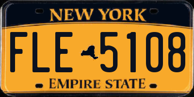 NY license plate FLE5108