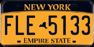 NY license plate FLE5133
