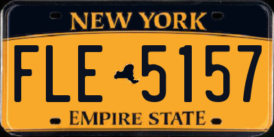 NY license plate FLE5157