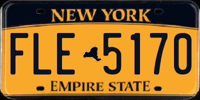 NY license plate FLE5170