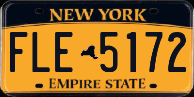 NY license plate FLE5172