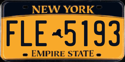 NY license plate FLE5193