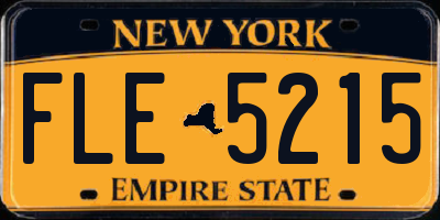 NY license plate FLE5215