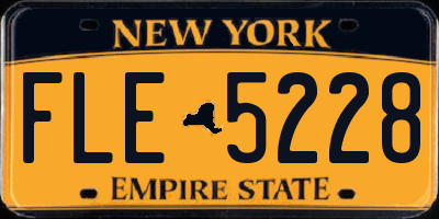 NY license plate FLE5228