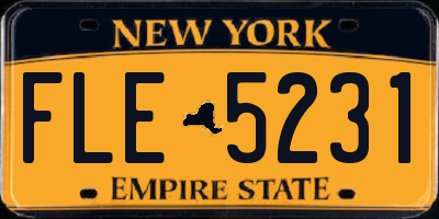 NY license plate FLE5231