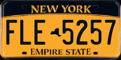 NY license plate FLE5257