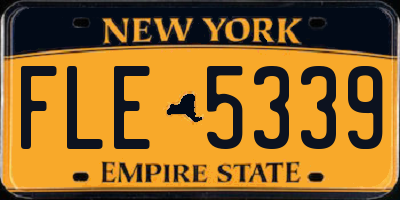 NY license plate FLE5339