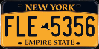 NY license plate FLE5356