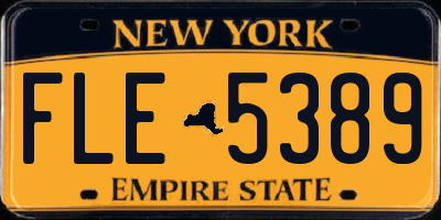 NY license plate FLE5389