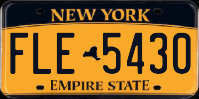 NY license plate FLE5430