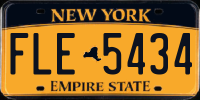 NY license plate FLE5434