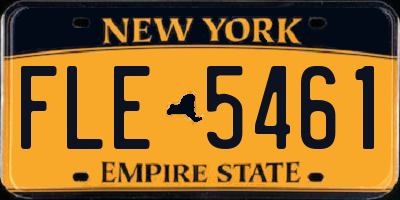 NY license plate FLE5461