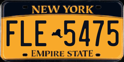 NY license plate FLE5475