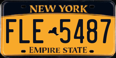 NY license plate FLE5487