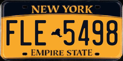 NY license plate FLE5498