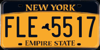 NY license plate FLE5517