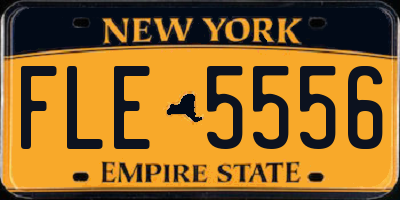 NY license plate FLE5556