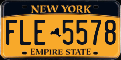 NY license plate FLE5578