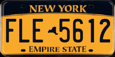 NY license plate FLE5612