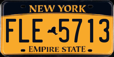 NY license plate FLE5713