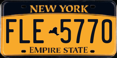 NY license plate FLE5770