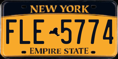 NY license plate FLE5774