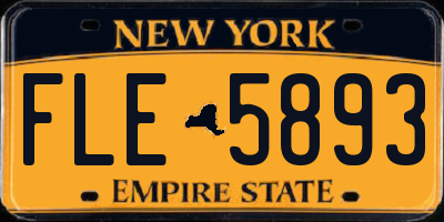 NY license plate FLE5893