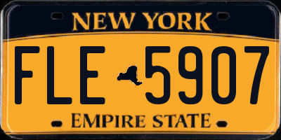 NY license plate FLE5907