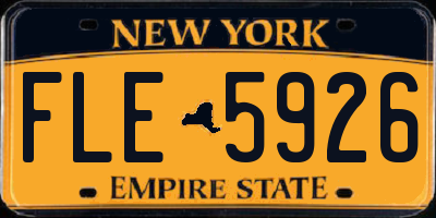 NY license plate FLE5926