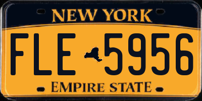 NY license plate FLE5956