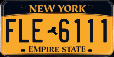 NY license plate FLE6111