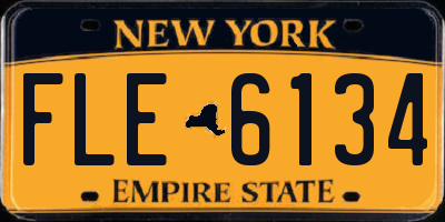 NY license plate FLE6134