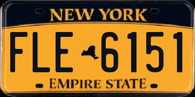 NY license plate FLE6151