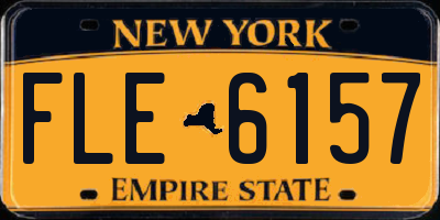 NY license plate FLE6157