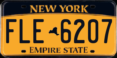 NY license plate FLE6207