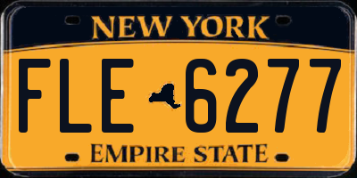 NY license plate FLE6277