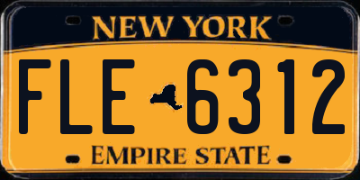 NY license plate FLE6312