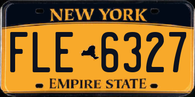 NY license plate FLE6327