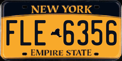 NY license plate FLE6356