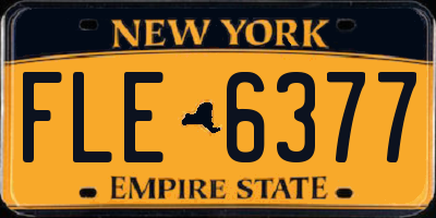 NY license plate FLE6377