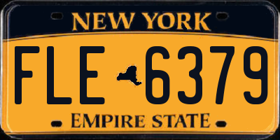 NY license plate FLE6379