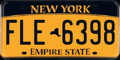 NY license plate FLE6398