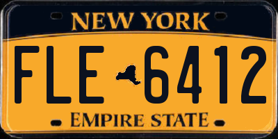 NY license plate FLE6412