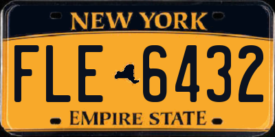 NY license plate FLE6432