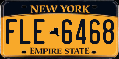 NY license plate FLE6468